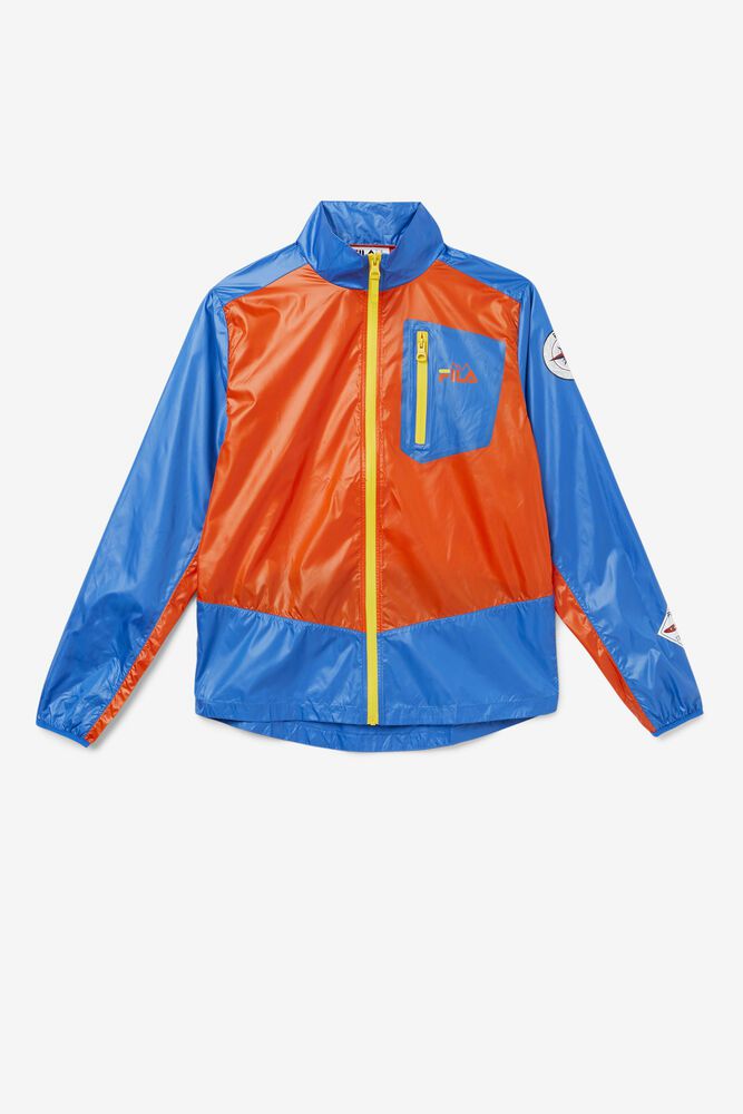 Fila Pinnacle Orange/Blue Jacket Mens - NZ 91260-TZWK